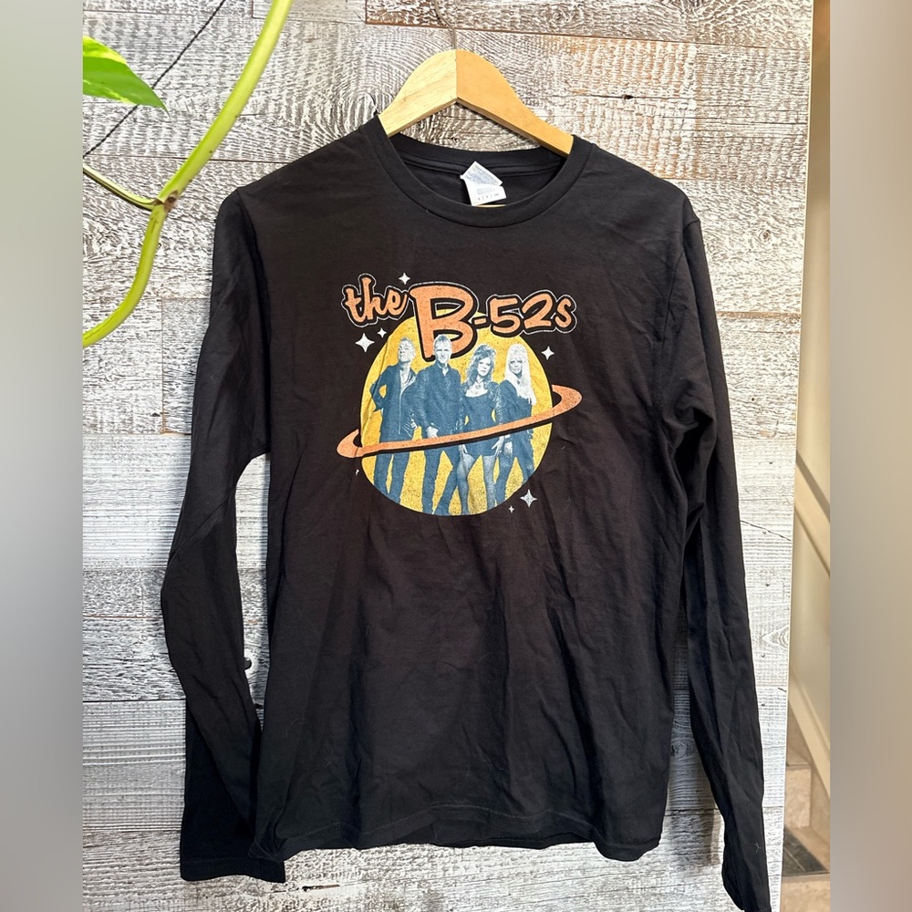 🏷 Unofficial "The B-52s" Cotton Long-Sleeved Tee - Black, Unisex S